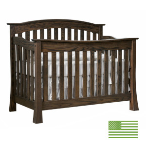 Amish 4 in 1 Convertible Baby Crib - Aurora